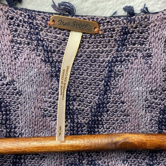 Free People Purple open front knit cardigan size small - Picture 6 of 6